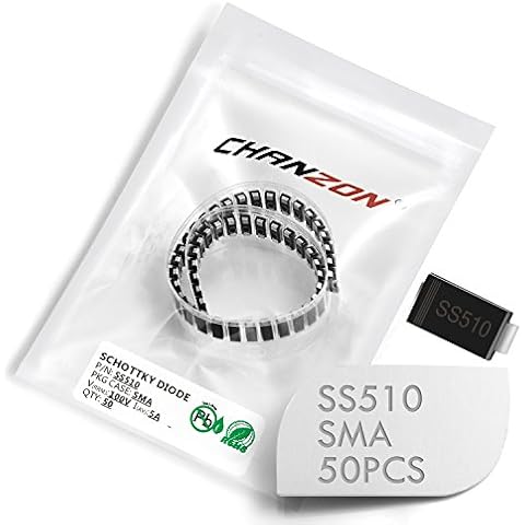 Chanzon SS510 SMD Schottky-Barriere-Gleichrichterdioden 5A 100V SMA 5 Amp 100 Volt Cover