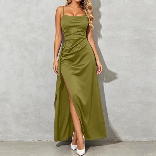 Vestido largo de fiesta sexy sin mangas para mujer de cóctel 3