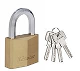 Incl. 4 llave reversible Masterlock 1165EURD - 60Mm Candado Laton - Arco Hex