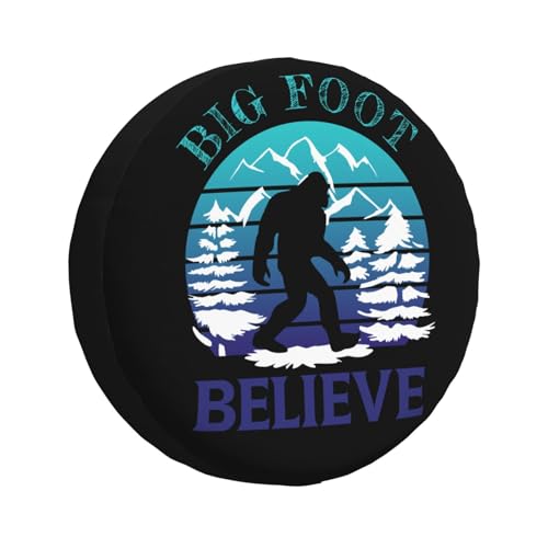 Image of Walking Bigfeet Believes Me Spare Tire Cover for Rv Trailer, Weatherproof Leather Wheel Cover Fit for Wrangler Rv SUV Truck Travel Trailer(14 Inch)