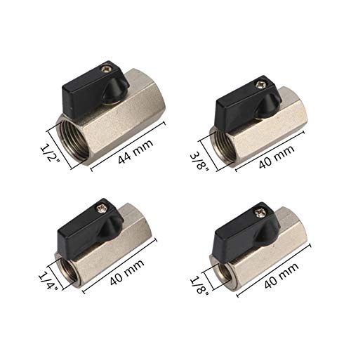 Válvula de bola de latón robusto de 3/8" con rosca interna BSP para aislamiento de agua caliente 3