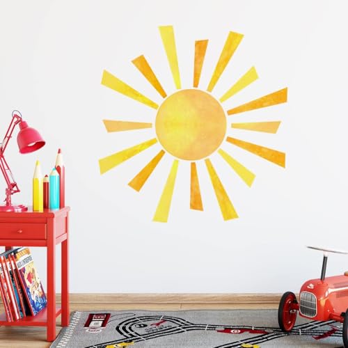 Vinilos Decorativos de Sol Boho Acuarela 41.73x40.55 in miniatura 2