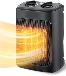 Space Heater, 1500W Electric Heaters Indoor Portable with Thermostat , PTC Fast Heating Ceramic Room Small Heater with Heating and Fan Modes for Bedroom, Office and Indoor Use