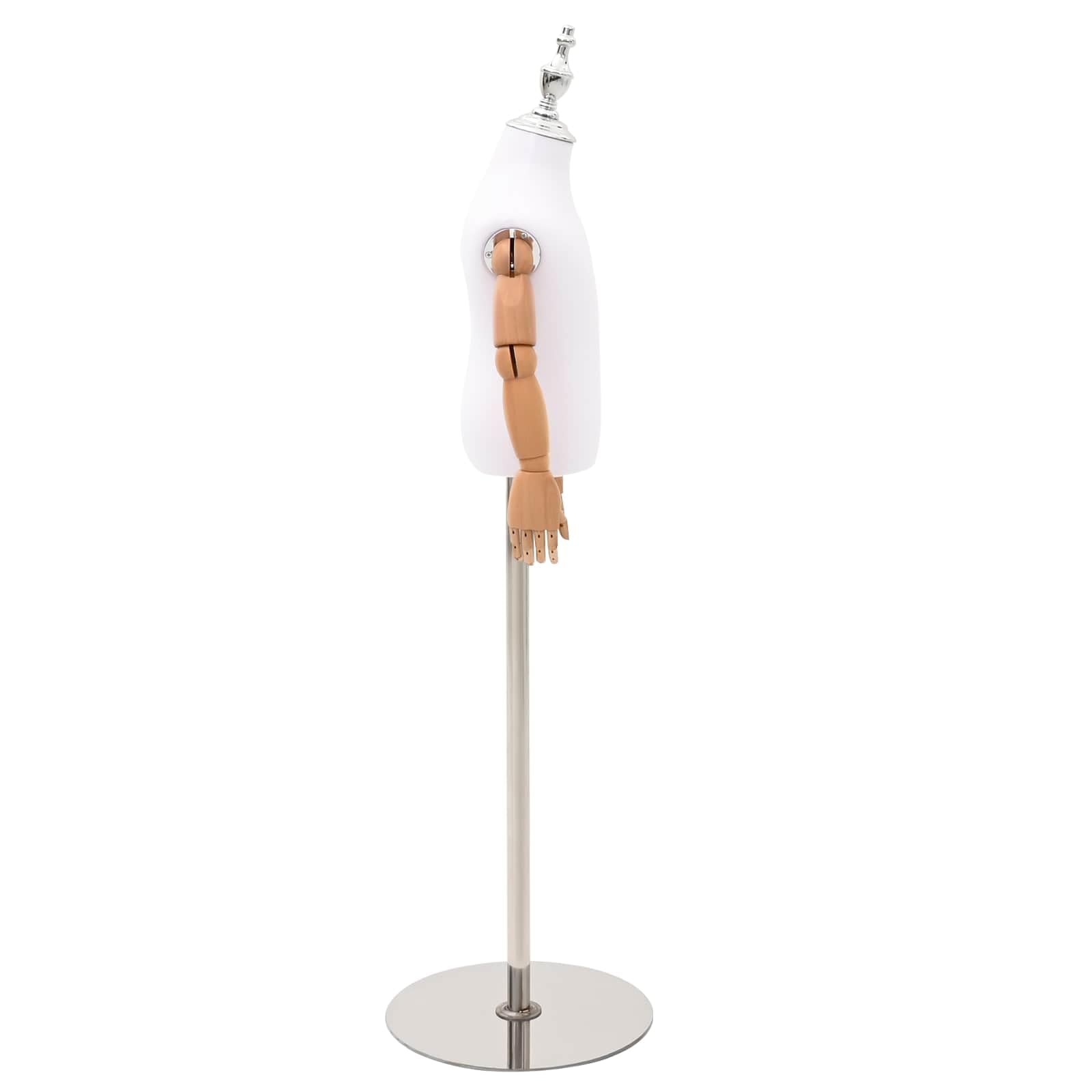 vidaXL Verstellbares 120-157 cm Mannequin mit Basis Unisex PP Weiß