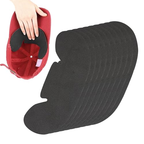 Schweißfestes Cap-Futter, neutralisiert schlechten Geruch, 10 Stück, feuchtigkeitsabsorbierendes Pad für Baseballkappen, für Herren, Erwachsene, Jugendliche, Sommer, Camping, Alltag, Strand