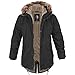 Produktbild bw-online-shop Winterparka Fishtail mit Futter schwarz - 3XL