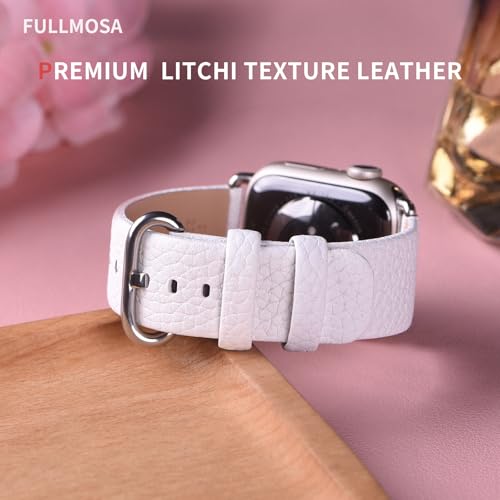 Image of Fullmosa Leather Band Compatible with Apple Watch Band 42mm 44mm 45mm 46mm 49mm, Genuine Leather Replacement Strap for iWatch Ultra3 /2 /1 SE3 /2 /1 Series 11 10 9 8 7 6 SE 5 4 3