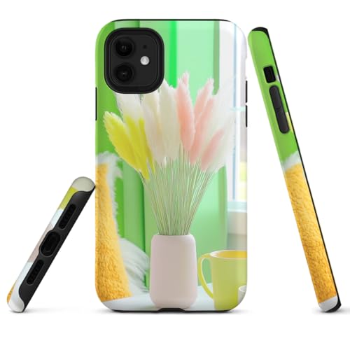 HYPESTYLE Leaves Phone Case Compatible with iPhone 16 pro max 15 14 13 12 Compatible with Samsung Galaxy S25 S24 FE S22 Dual Layer Sturdy