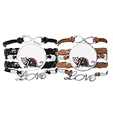 Material: pulsera: cuero negro de alta calidad y duradero.