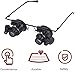 Glasses Style Double Head with Light Black Telescopes 20X Type Double Eye Binocular Magnifier Watch Repair Tool Magnifier with Two Adjustable LED Lights