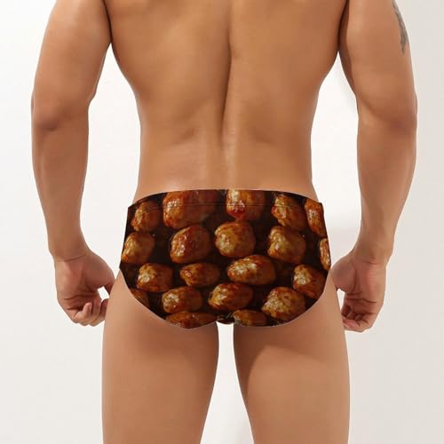 Tater Tots Food Novelty Men's Brief Swimwear Pants Swimming Trunks Beach Shorts Underwear2
