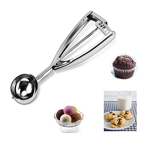 18/8 Stainless Steel Cookie Scoop for Baking - Medium Size - Durable Cookie Dough Scooper 1.5 Tablespoon