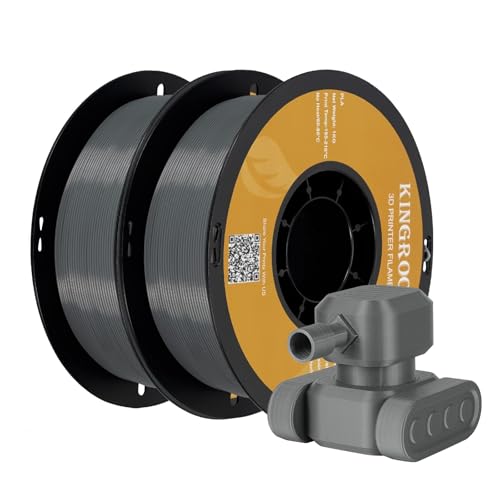 Image of Kingroon PLA 3D Printer Filament, Dimensional Accuracy + /- 0.02 mm, 1kg Spool(2.2lbs), 1.75 mm, 2KG Grey