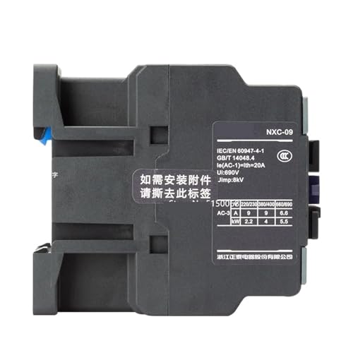 Contacteur CA NXC-09 anti-arc électrique relais triphasé 9A commande 220V rail DIN CJX2