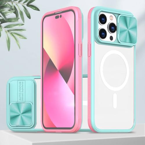 Étui de téléphone portable magnétique avec fenêtre push de protection caméra pour iPhone 13