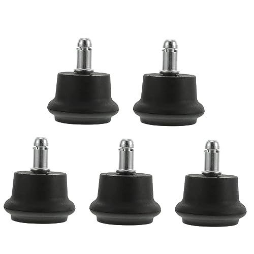 Ciieeo 5pièces Lot De Roulettes Solides Pour Chaise Bureau Roulettes Pivotantes Silencieuses De Rechange Avec Insertion Adaptées Meubles Et Bureaux Installation Facile