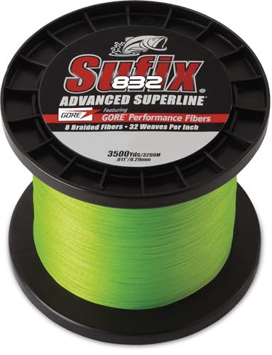 Sufix 660-415L 832 Braid 15 lb Neon Lime, One Size