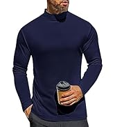 Ekouaer Herren Langarmshirt Rundhals T-Shirt Winter Thermo Unterhemd Funktionsunterwäsche Obertei...