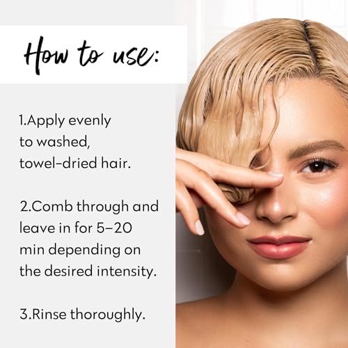 Image of FOUR REASONS Color Mask, Vanilla Blonde (27 Colors) - Hair Gloss & Color Depositing Conditioner - Semi Permanent Hair Toner for Color-Treated Hair Color For Women - Vegan & Cruelty-Free - 6.76 fl oz