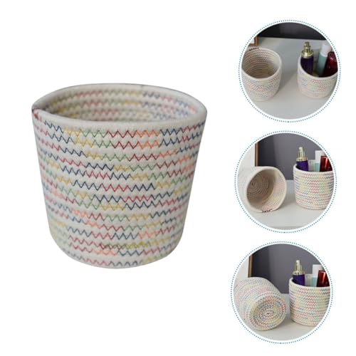 Cesta de almacenamiento para evitar el desorden de escritorio con cuerda tejida 7