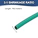 MECCANIXITY 1/8 Inch Heat Shrink Tubing Waterproof, 3:1 Dual Wall Marine Adhesive Lined Industrial Heat Shrink Tube Wiring Wrap 7ft, Green