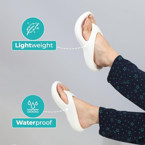 Image of YOHO PILO Slippers for Women | Lightweight & Waterproof Monsoon Footwear | Stylish & Comfortable Chhapal | Soft Orthopedic Flip-Flops, Daily Use Bathroom Slippers