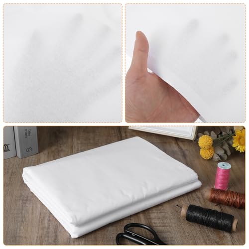 100% White Cotton Fabric 3 Yards 59 Inches Wide Cotton Quilting Fabric by The Yard, Soft Embroidery Muslin Fabrics for Sewing Material Apparel Cloth