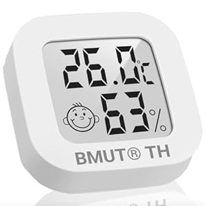 1 x mini-thermometer/hygrometer voor het neerzetten of wandmontage voor binnen, woonkamer, kantoor (vochtigheid en temperatuur)