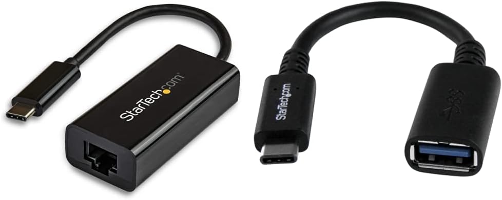 StarTech.com USB-C to Gigabit Ethernet Adapter and USB-C to USB Adapter Bundle