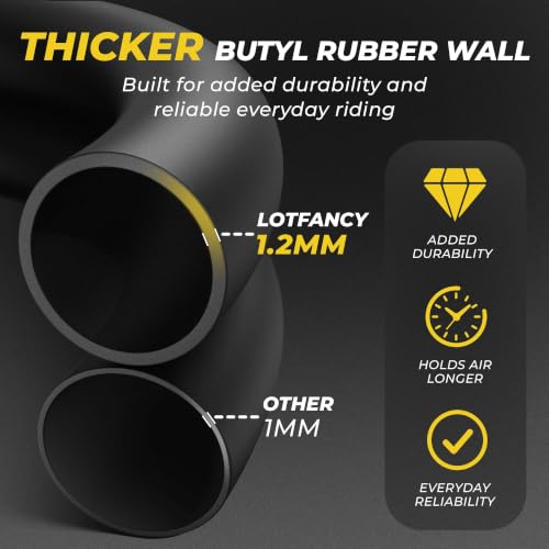 LotFancy 700C Bike Tubes, 2Pcs 700x35/43c Road Bike Tube, 48mm Schrader Valve, 700x35C 700x38C 700x40C 700x42C 700x43C Bicycle Tire Tubes, 40-622 28" x 1-5/8 x 1 1/2 Tube by LotFancy - Used condition - Image 5