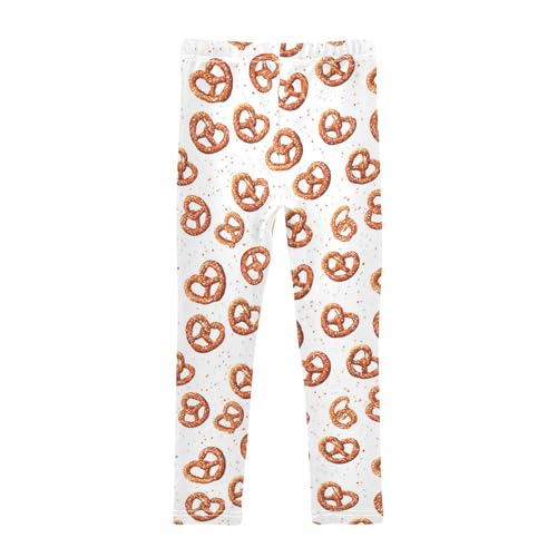 Vdsrup Girls Leggings Lyte Knot Bread Food Kids Length Leggings Pants Toddler Athletic Soft Tights Trousers 4T2