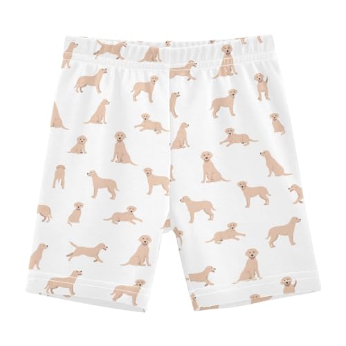JHKKU Girls Labrador Dog Shorts Cotton Cartwheel Bike Kids Biker Under Dress Dance Short Girl Clothes 5T