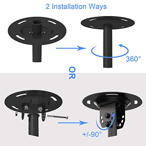 Suptek Staffa per TV a soffitto per LCD da 26-50 pollici con Schermo Piatto al Plasma a LED. Supporto per TV da Soffitto Regolabile in Altezza MC4602