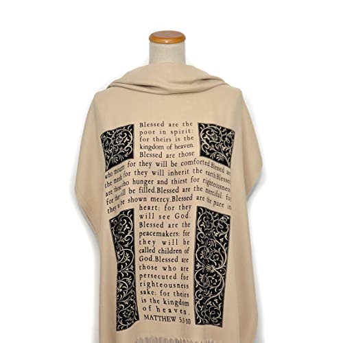 Universal Zone Christian Bible Verse Scarf (Psalm 23 and The Beatitudes)3