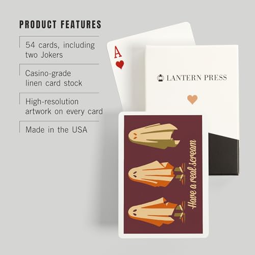 Lantern Press Baraja de Poker Retro Halloween 52 Cartas miniatura 3