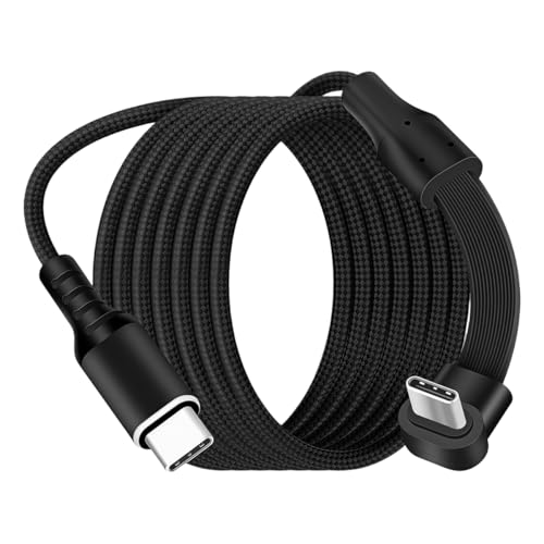 Image of Verilux 6.6Ft Right Angle C Type Charger Cable, PD 60W Type C Cable Fast Charging, 480Mbps Data Cable C Type Fast Charging, Nylon Braided USB C Cable for iPhone 17 /16 /15 Series, Galaxy S26 /S25 /S24