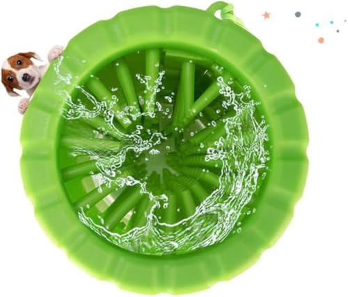 Copo Limpa Lava Limpador Patas Portátil Passeio Universal De Cachorros Cães Gatos Pet Cor Verde (Tam