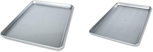 USA Pan Bakeware - Molde extra grande y bandeja para hornear, bandeja antiadherente resistente a la deformación, fabricada en los Estados Unidos de