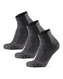 DANISH ENDURANCE Merino Wandersocken Low-Cut, 3 Pack (Grau, 43-47)
