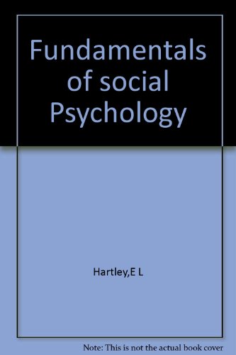 Fundamentals of social psychology B0007DS5QQ Book Cover