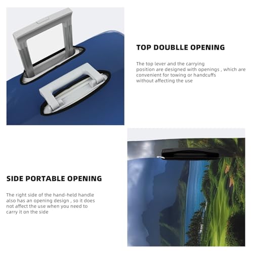 OUSIKA Travel Luggage Cover Elastic Suitcase Cover with Invisible zipper Scenic Hawaii Golf Tropical Washable Suitcase Protector Cute Anti Scratch Luggage Protector for 18-31 inch Suitcase4