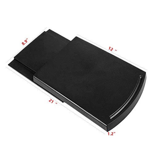Kitchen Caddy Sliding Coffee Tray 12", Cheaboom Premium Bpa-Free Abs Under Cabinet Appliance Coffee Maker Toaster Countertop Storage Moving Slider With Smooth Rolling Wheels (Black 1 Pack) #TOP1