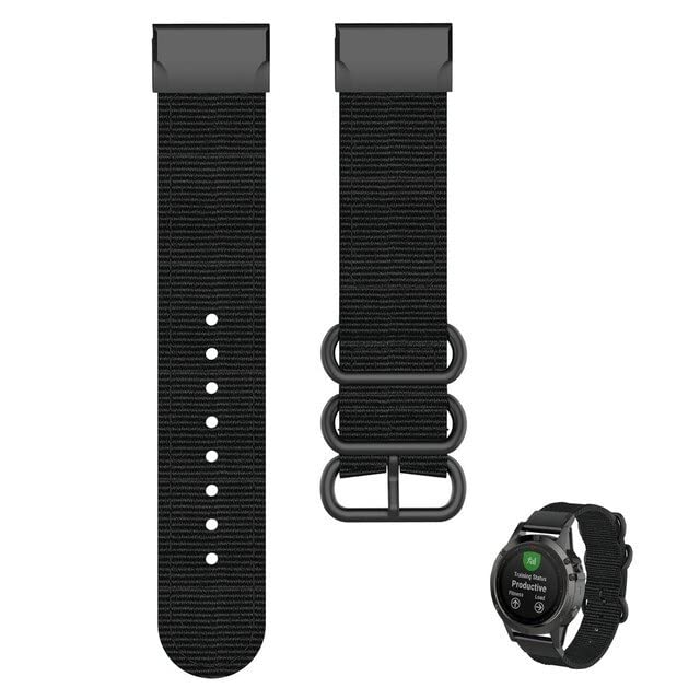 Bracelet nylon ultra résistant Rapide Fit 22mm 26mm Garmin