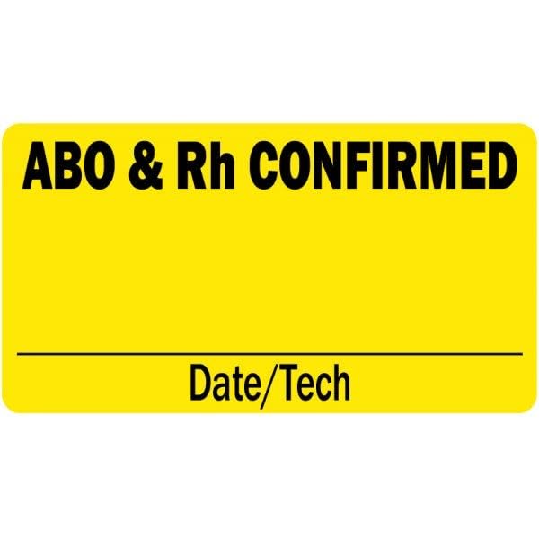 LabelValue.com | ABO & Rh Confirmed Medical Labels 2x1
