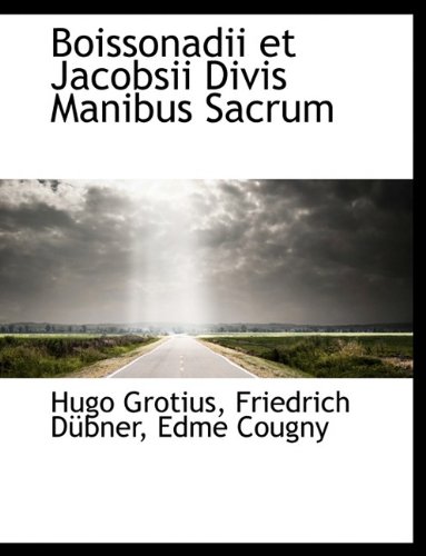 Boissonadii Et Jacobsii Divis Manibus Sacrum