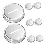 WOONEKY 8 Stück Weithals Einmachglas Deckel aus Metall Multifunktionale Spardosenabdeckung für Passend für Weithals Gläser für Geld Lose Muscheln und Sammlerstücke