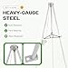 Gelacie Deer Game Hoist Tripod – 500LB Capacity Hunting Game Hoist with Manual Winch & Gambrel for Deer/Boar Hunting Field Processing, Cleaning and Skinning, Silvery