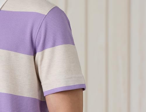 Image of Amazon Brand - Symbol Men Relaxed Fit Rugby Collar Polo| Half Sleeves | Available in Plus Size