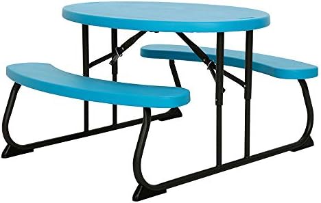 Lifetime 60229 Kids Oval Picnic Table, Glacier Blue