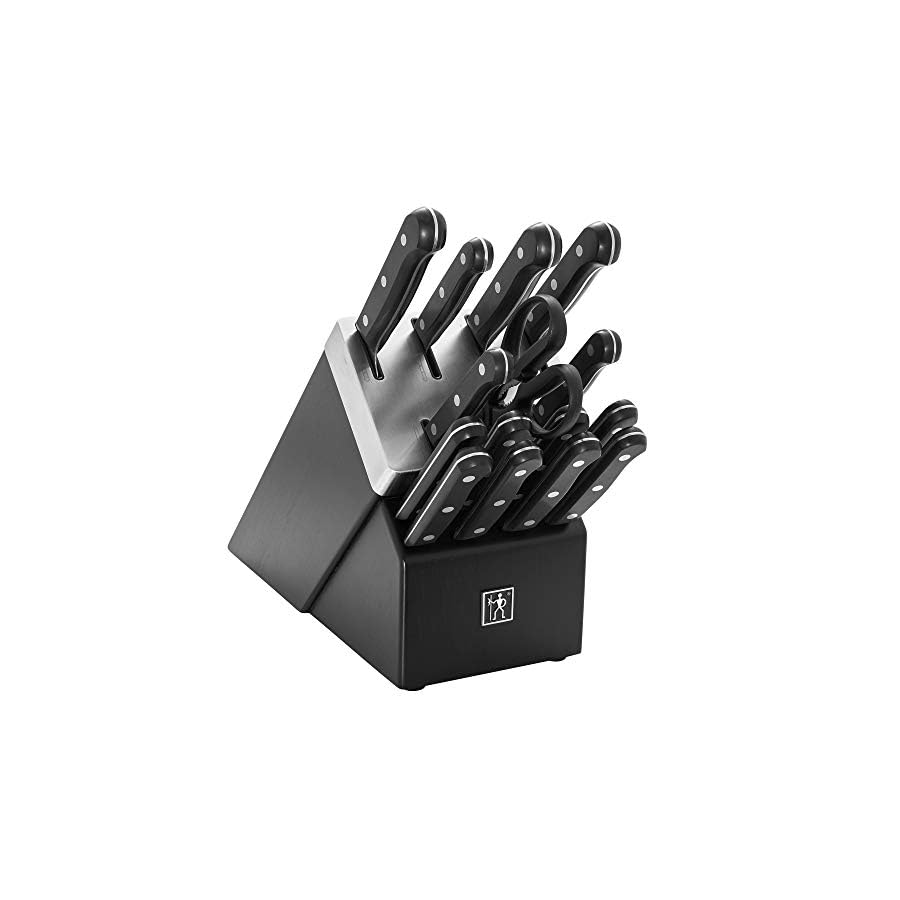 HENCKELS-Solution-Knife-Block-Set-16-pc-Black HENCKELS Solution Razor-Sharp 16-pc Self Sharpening Knife Block Set, Chef Knife, Bread Knife, Steak Knife, German Engineered Informed by 100+ Years of Mastery